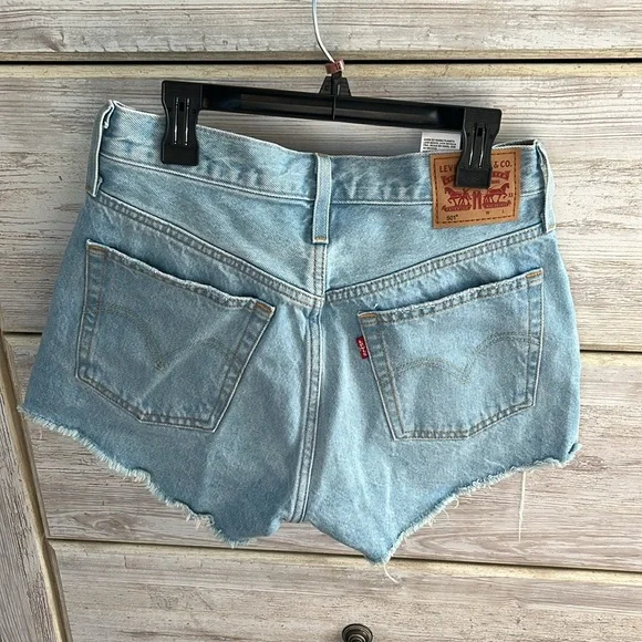 women’s levi’s ripped jean shorts - Picture 1 of 4